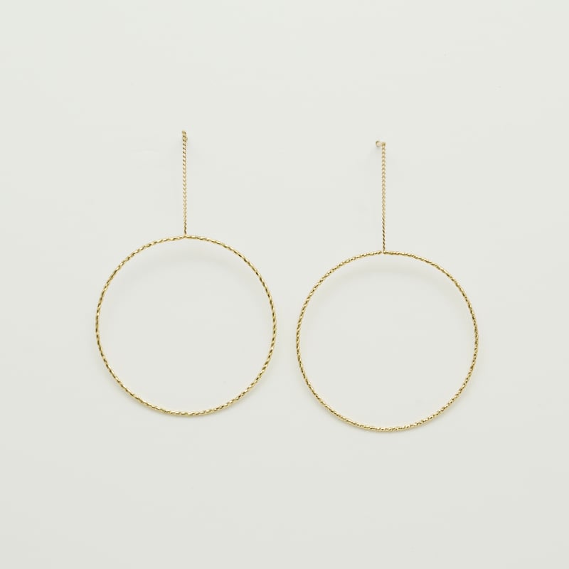 新品 himie（ヒーミー)輪なげ ピアス S（YG） 輪なげ ピアス L（YG） | himie [ヒーミー]