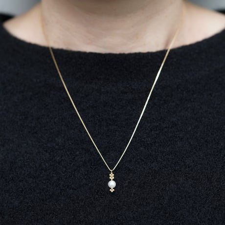 Tsubu pearl bar necklace / ツブパール バー ネックレス