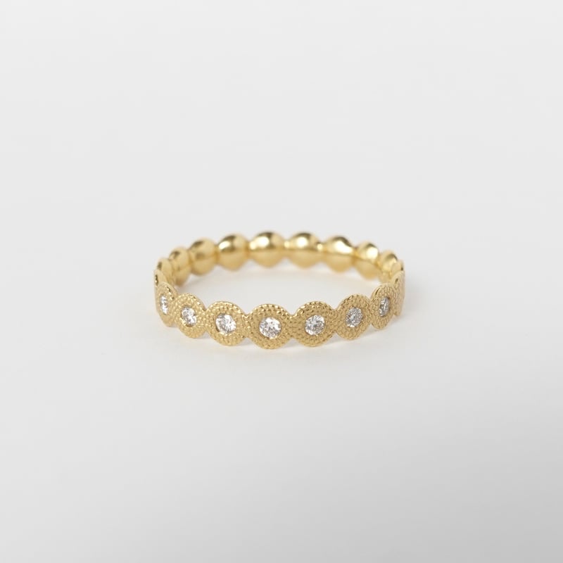 cosmos ring K18YG with diamond / コスモス リング K18YG