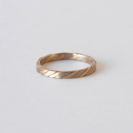 Half herringbone ring with twisted / ハーフ ヘリンボーン リング