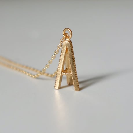 Initial necklace  A / イニシャル ネックレス A (エッフェル塔)
