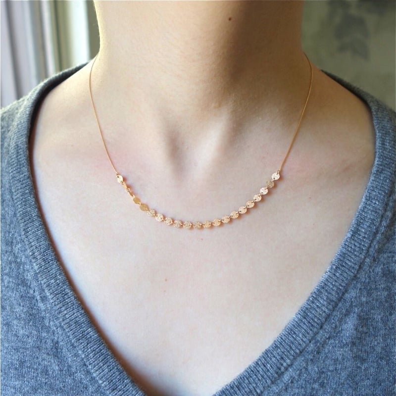 himie ヒーミー　K18 プティムーンネックレス　40㎝ Petit moon necklace / プティムーン ネックレス | himie [ヒーミー]