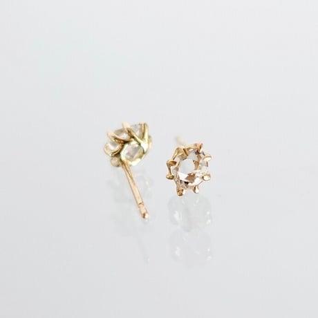 Herkimer diamond stud earrings  S / ハーキマーダイヤモンド ピアス (S)