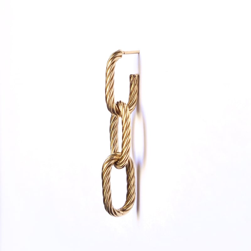 Triple rope single earring / ロープピアス（３連・片耳） | hi...