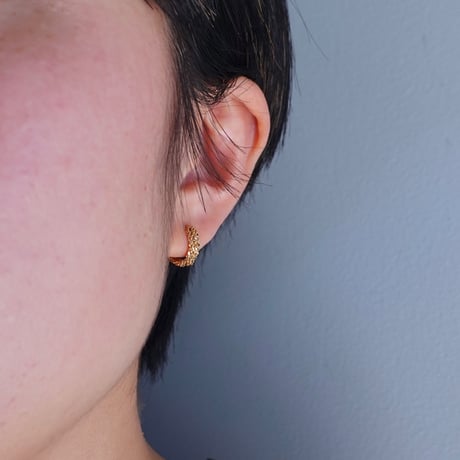 Yukiyanagi crossing pierced  earrings S / ユキヤナギ クロッシング ピアス S