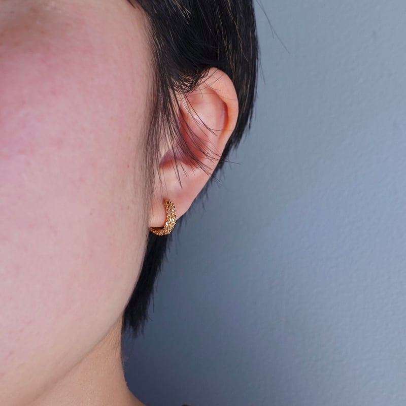 Yukiyanagi crossing pierced earrings S / ユキヤナギ