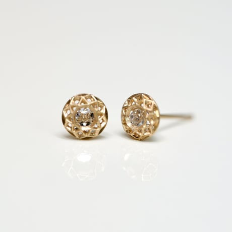 See-through diamond pierced earring （single）/シースルーダイヤモンドピアス（片耳）