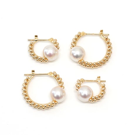 Tsubu pearl earrings S / ツブ パール ピアス S