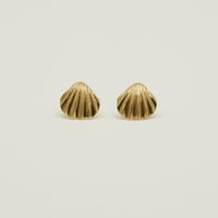 Mermaid shell stud earrings / 貝殻 ピアス