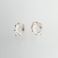 Harkimer diamond stud earrings  L / ハーキマーダイヤモンドピアス( L)