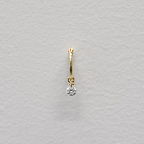 Hole diamond Cross  Hoop earrings / ホールダイヤモンド クロス ピアス