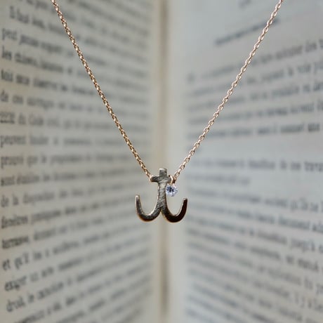 Initial necklace  t  / イニシャル ネックレス t (錨)