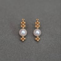 2 Petit moon pierced earrings WG / 2 プティムーン ピア