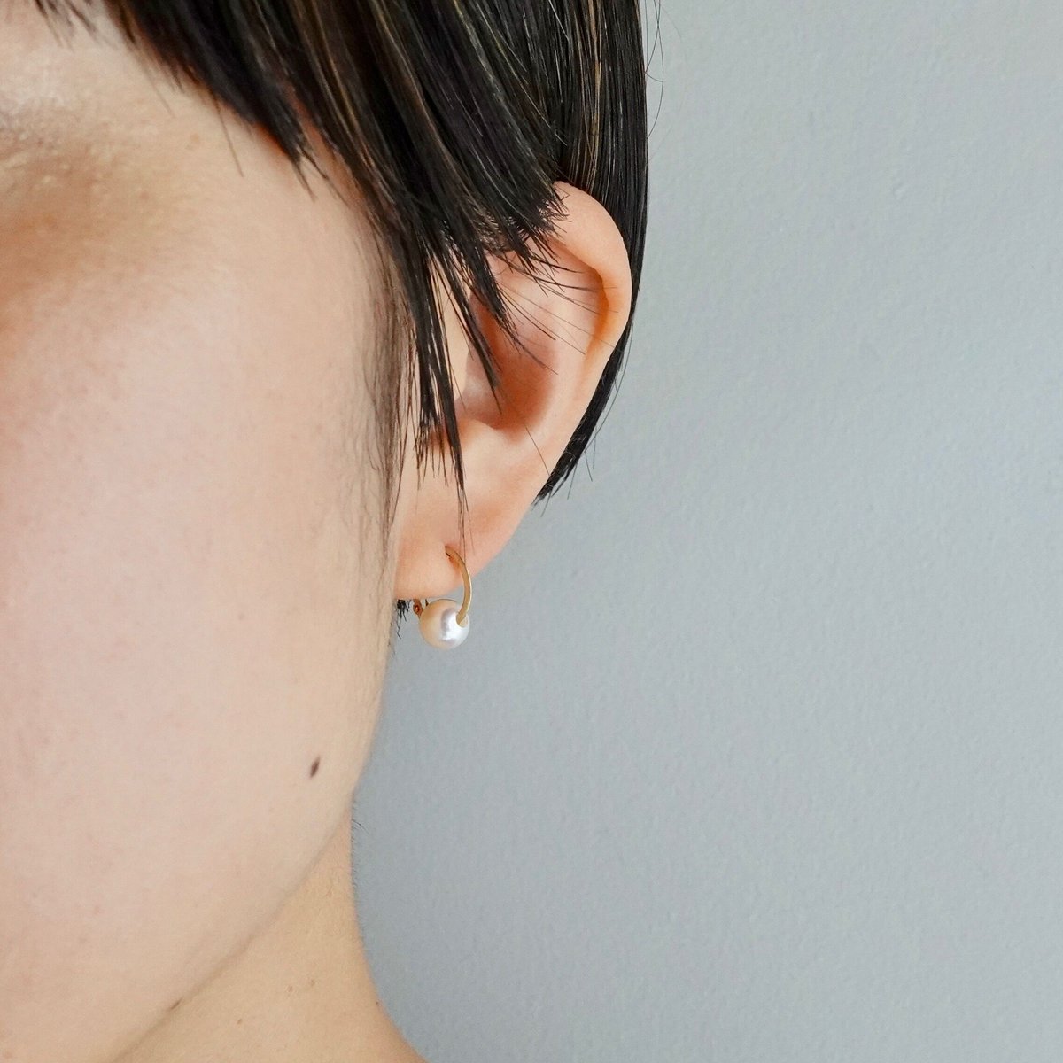 Akoya pearl clip-on earrings / アコヤパールイヤリング | hi