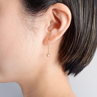 【美品】himie 2 Petit moon pierced 2 Petit moon pierced earrings WG / 2 プティムーン ピア