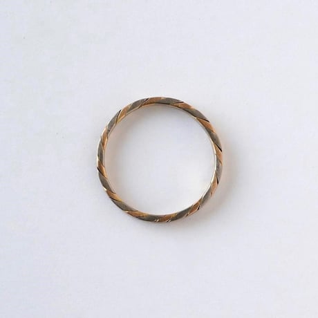 Half herringbone ring with twisted / ハーフ ヘリンボーン リング