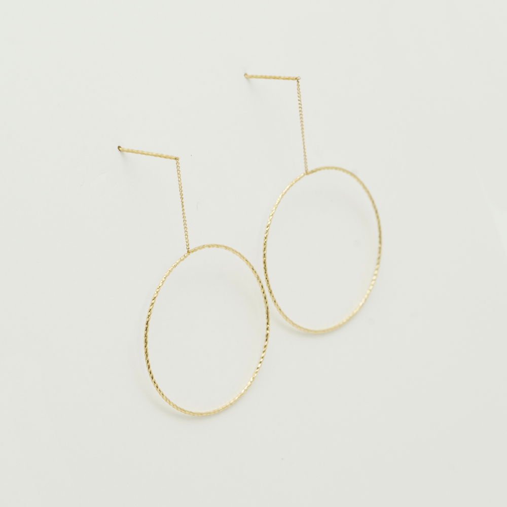 新品 himie（ヒーミー)輪なげ ピアス S（YG） 輪なげ ピアス L（YG） | himie [ヒーミー]