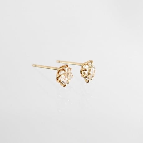 Herkimer diamond stud earrings  S / ハーキマーダイヤモンド ピアス (S)