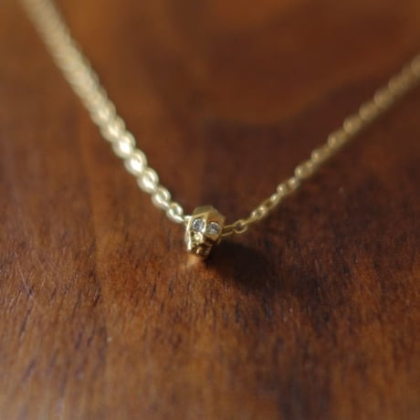 Skull necklace with diamond eyes / スカル ネックレス (ダイヤモンド)