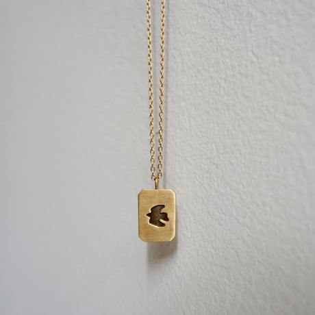 Like a bird  emerald-cut-shape  necklace /  ライク・ア・バード ネックレス (エメラルドカット型)