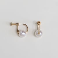 Yukiyanagi clip-on earrings / ユキヤナギ イヤリング | him