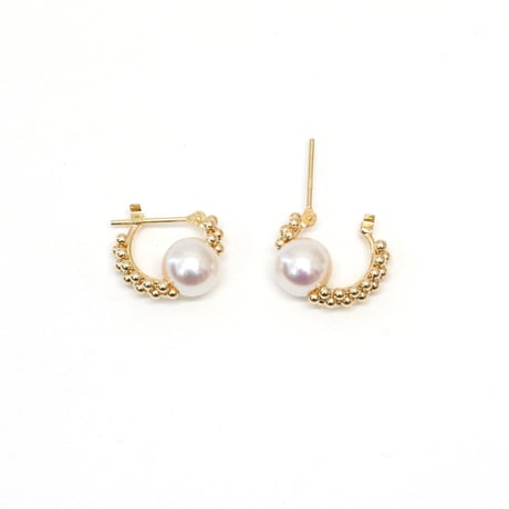 Tsubu pearl earrings S / ツブ パール ピアス S