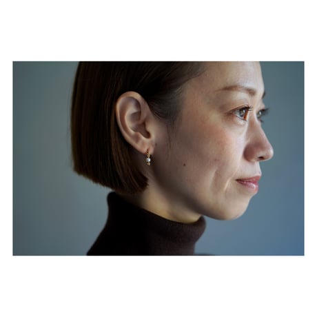 Tsubu pearl bar  earrings / ツブパール バー ピアス
