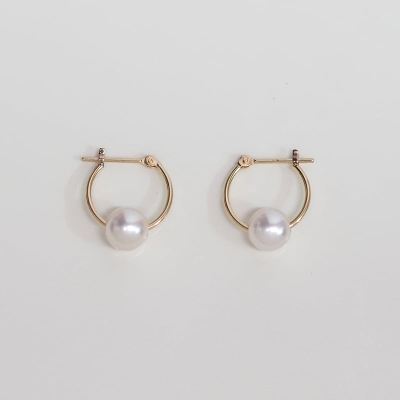 Pearl crossing pierced earrings / パール クロッシング ピア