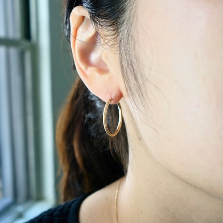 Grace crossing  Hoop earrings  L / グレイス クロッシング ピアス (L)