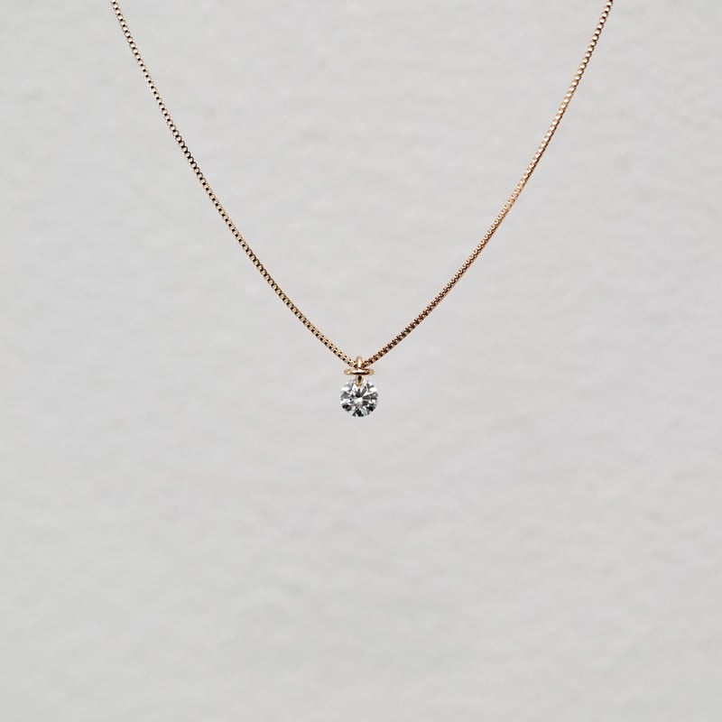 Hole diamond Cross necklace / ホールダイヤモンド クロス ネック