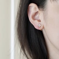 Harkimer diamond clip-on earrings  M / ハーキマーダイヤモンドイヤリング(M)
