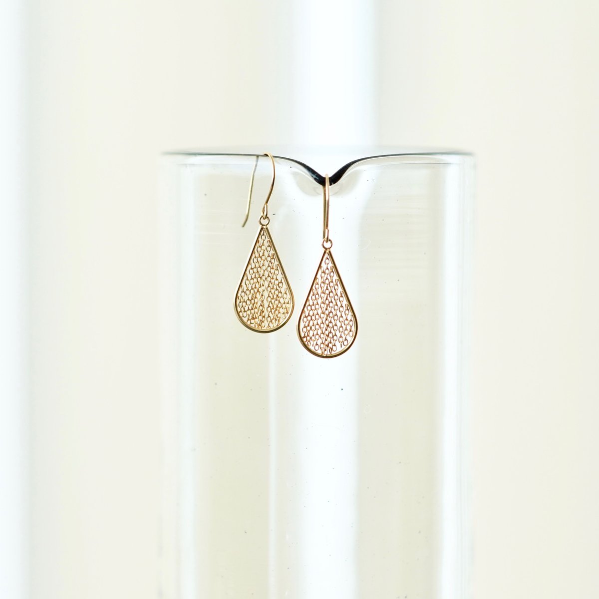 Honeybee wing hook earrings / ミツバチの羽根 ピアス | him