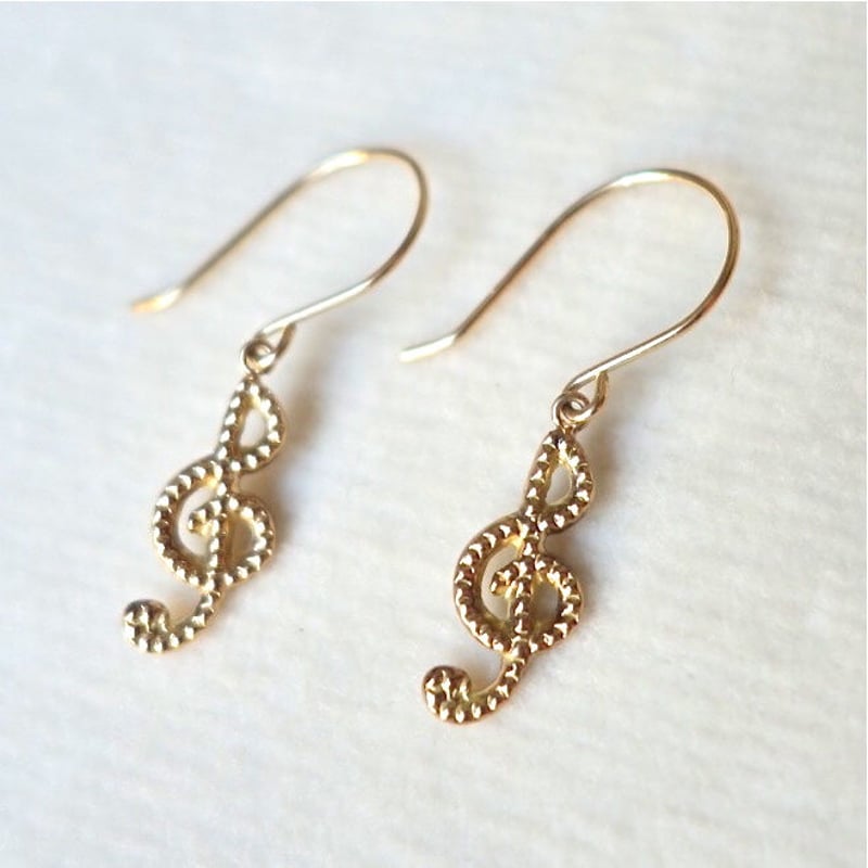 Treble clef earrings / ト音記号ピアス | himie [ヒーミー]
