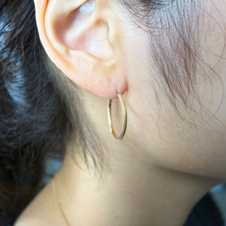 Grace crossing  Hoop earrings  L / グレイス クロッシング ピアス (L)