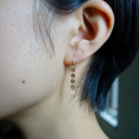 5 Petit moon pierced earrings (hook or stud t