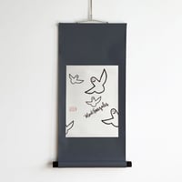 Mark Gonzales × TALKY 掛け軸  <navy × monotone angel >