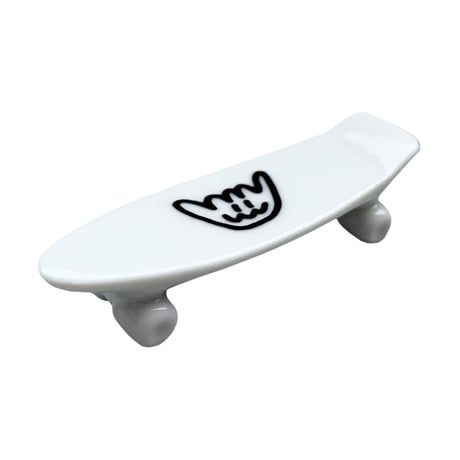 Shmiley Shaka Skate Board Chopstick Rest/White×Black