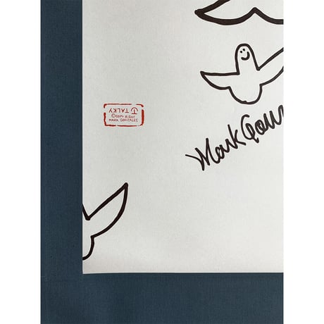 Mark Gonzales × TALKY 掛け軸  <navy × monotone angel >