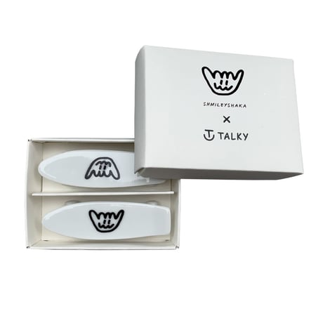Shmiley Shaka Skate Board Chopstick Rest/White×Black