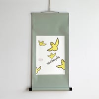 Mark Gonzales × TALKY 掛け軸  <moss green ×  color angel >