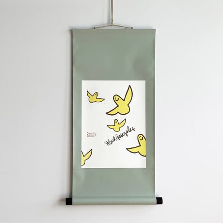 Mark Gonzales × TALKY 掛け軸  <moss green ×  color angel >