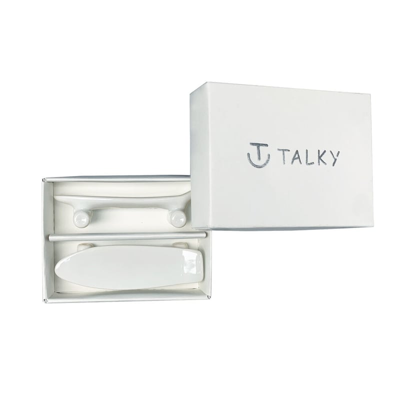 skate board chopstick rest (white) | TALKY [トーキー]