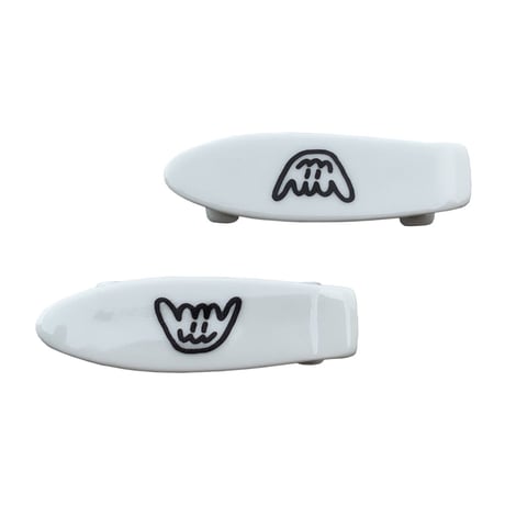 Shmiley Shaka Skate Board Chopstick Rest/White×Black