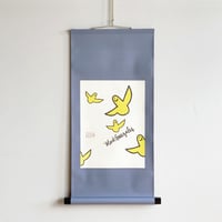 Mark Gonzales × TALKY 掛け軸  < graish blue×  color angel >