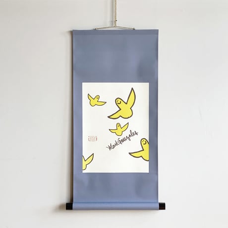 Mark Gonzales × TALKY 掛け軸  < graish blue×  color angel >