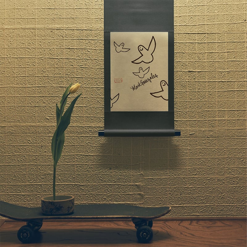 Mark Gonzales × TALKY 掛け軸 <navy × monotone ang
