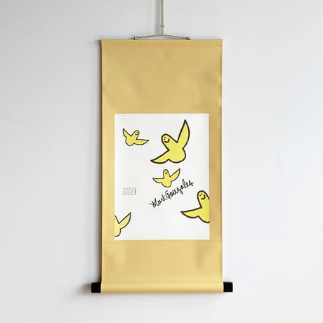 Mark Gonzales × TALKY 掛け軸  <yellow ×  color angel >