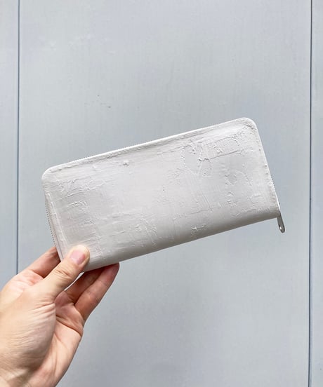 mw09｜ラウンドジップ長財布／WH