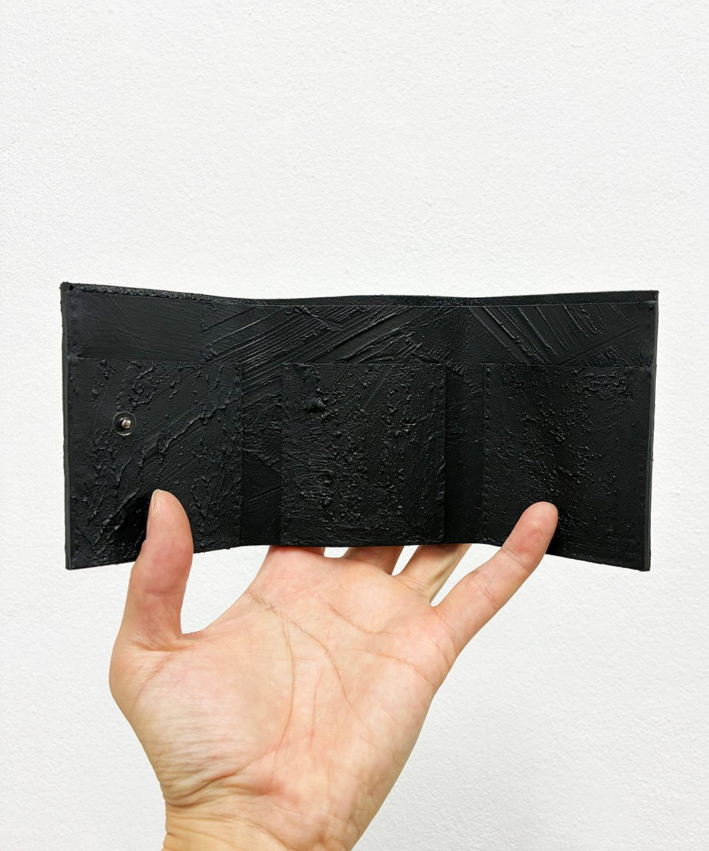 mw11｜三つ折り豆財布／BK | Kagari Yusuke ／カガリユウスケ