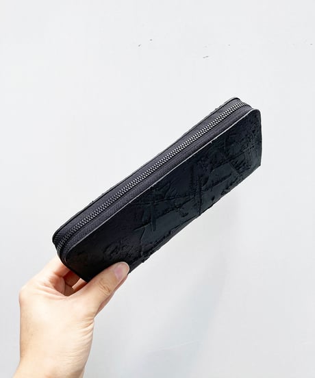 mw09｜ラウンドジップ長財布／BK